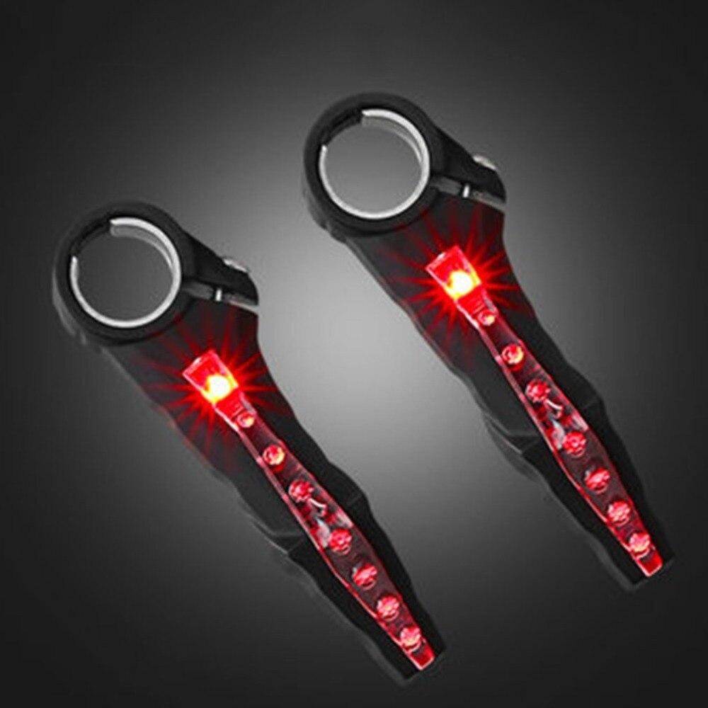 LED-blinkers för cykel Blinkljus Cykelstyre Ände Natt Säkerhetsvarningslampa