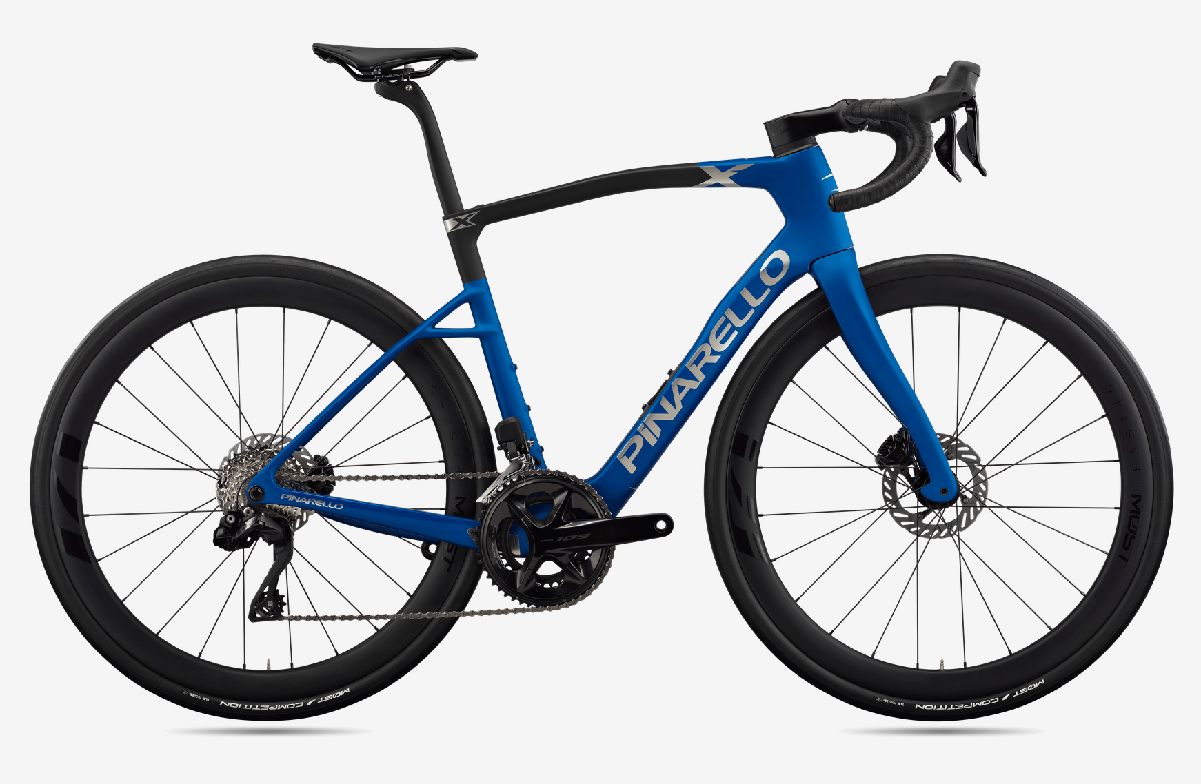 Pinarello New X5 2027 - Shimano 105 Di2 2x12sp - MOST Ultrafast 45 DB - 008 / 46 / CJ271-IRON BLUE