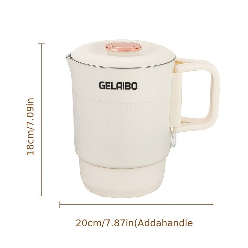 TEMU Folding Electric Kettle, Travel Portable Kettle, 304 Stainless Steel Double-layer Anti-scalding, One-button Boiling Water, Fast Heating, Switching