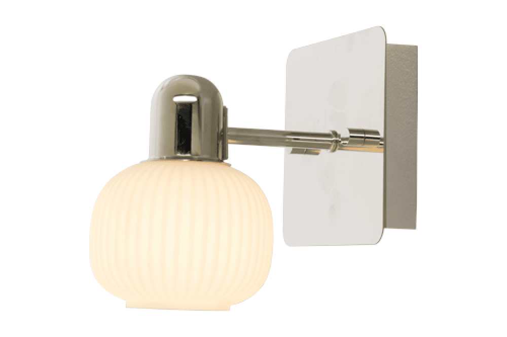 Messina Vägglampa Krom/Opalvit