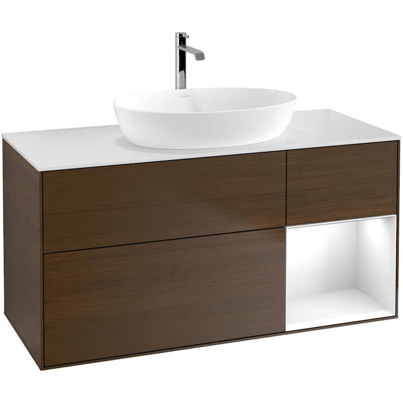 Tvättställsskåp Villeroy & Boch Finion med 3 Lådor Hylla och Bänkskiva för Fristående Tvättställ från Artis & Collaro