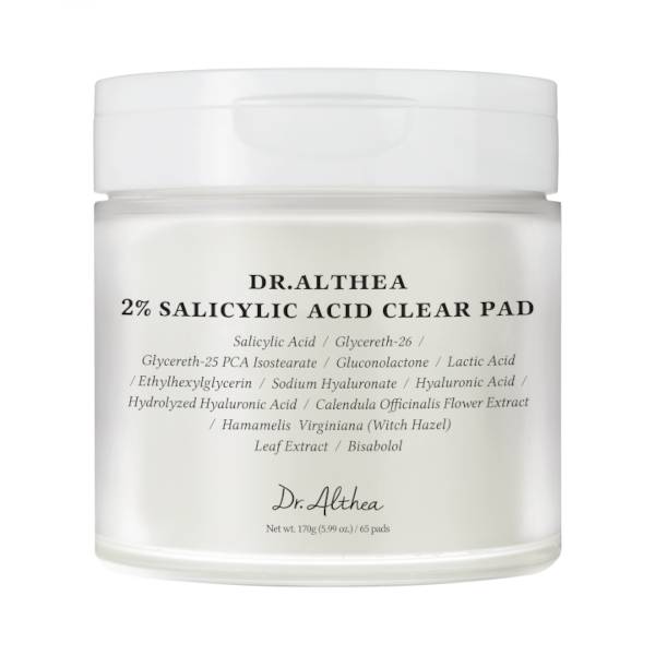 [[Deal] Dr. Althea - 2% Salicylic Acid Clear Pad - 170g/ 65pads - No Color