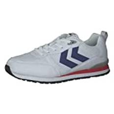 hummel Unisex Monaco 86 perforerade sneakers, vit/blå/röd, 37,5 EU, Vit blå röd, 37.5 EU