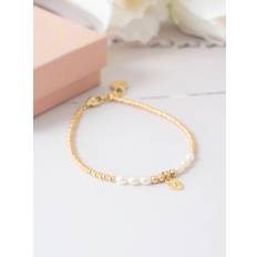 Friihof+Siig Golden Pearl Heart armbånd - | Modetøj til kvinder hos Online-mode