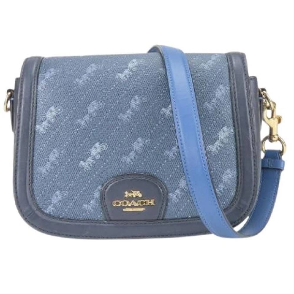 Coach Pre-owned Pre-owned Skuldertaske - Vintage - Dame - Blå - ONE SIZE - Uld