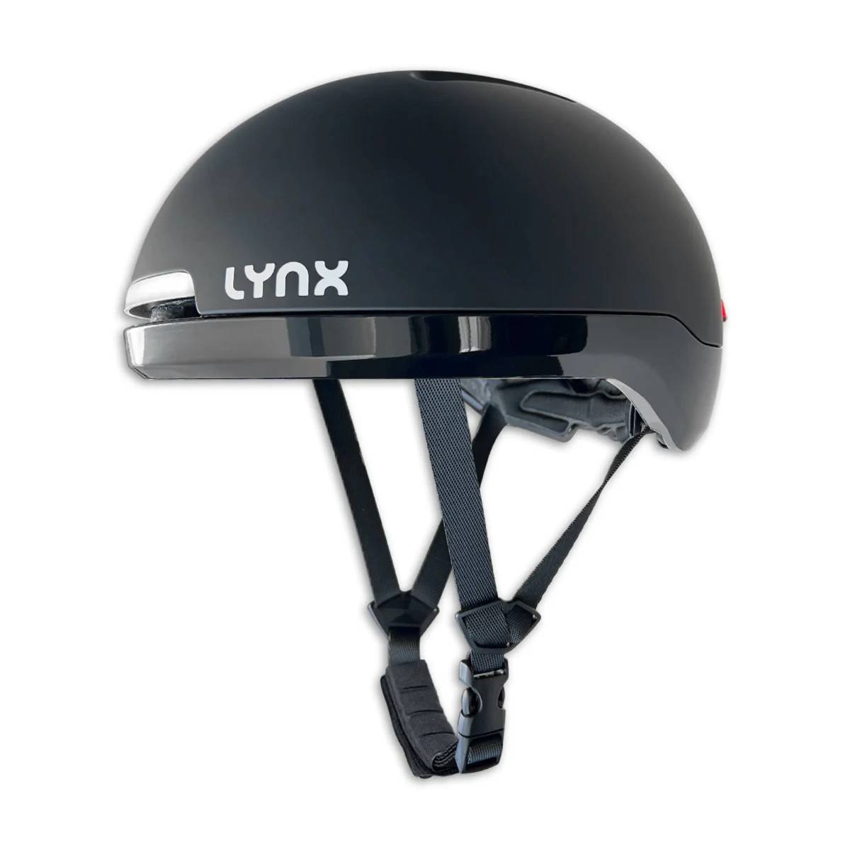 Cykelhjelm City, Med lys, sort, 55-58cm