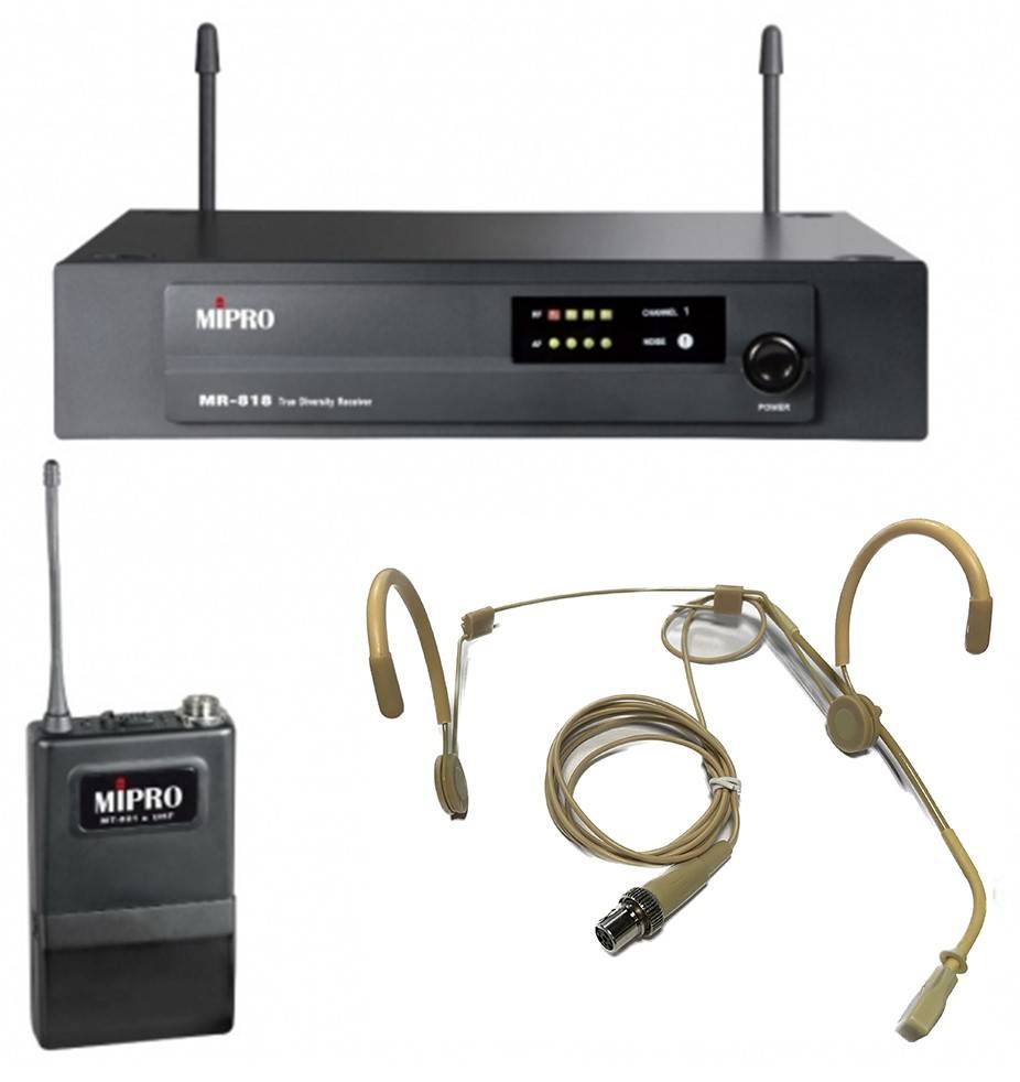 Mipro MR818-MT-C8 Trådløs sæt med lommesender og headset - frekv. 863.900