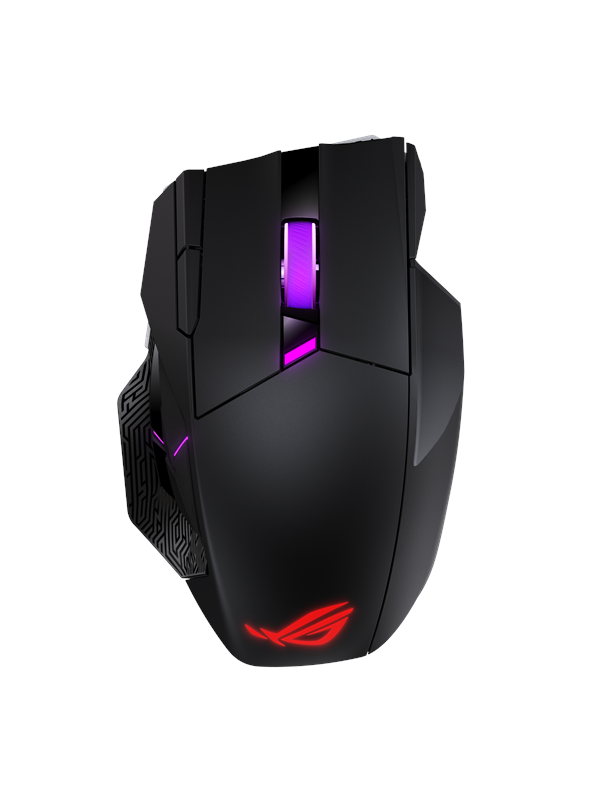 ASUS ROG Spatha X 65K - Gamingmus - Optic - 12 knappar - Svart