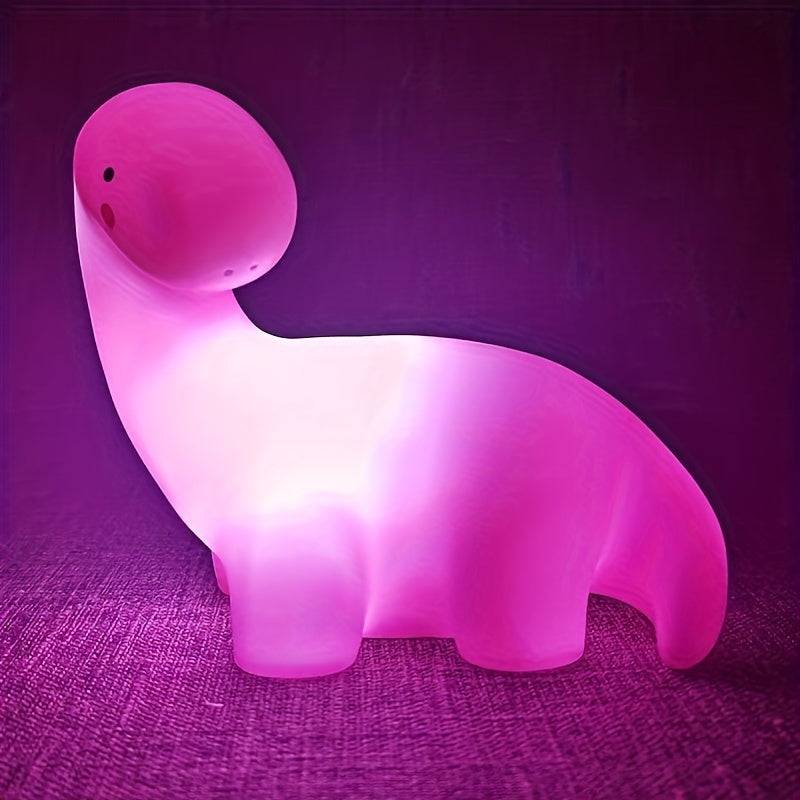 DinoGlow - Lekfull LED Nattlampa för Barnrum - Rosa