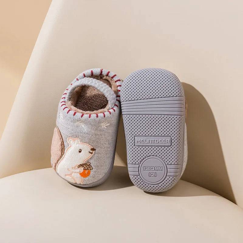 Mini Fashion Inomhusskor - Söta Antiglid Inomhusskor för Barn - Grå / 14 (1-2 år)