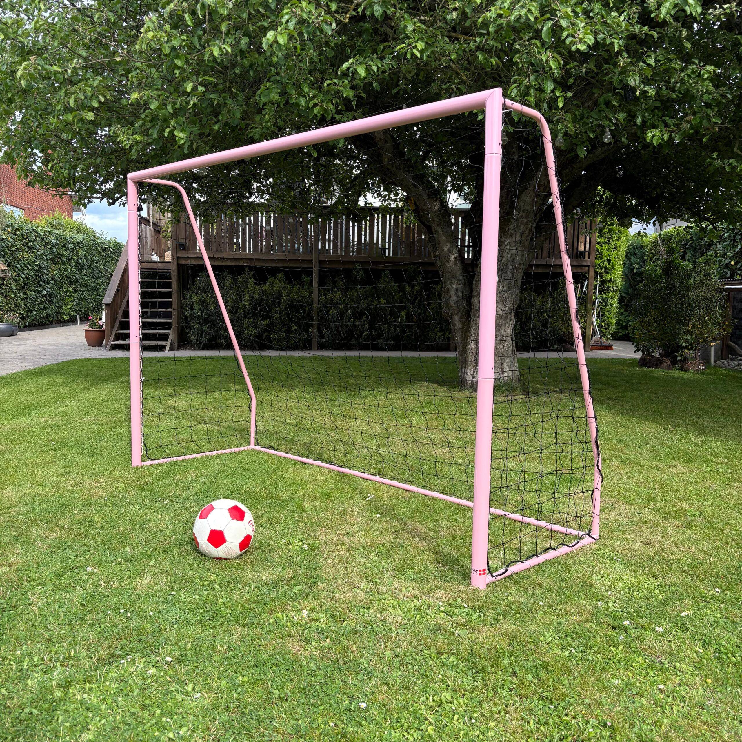 Fodboldmål 240 x 160 cm Freeplay Elite Talento Girl - Galvaniseret Pink Stål.