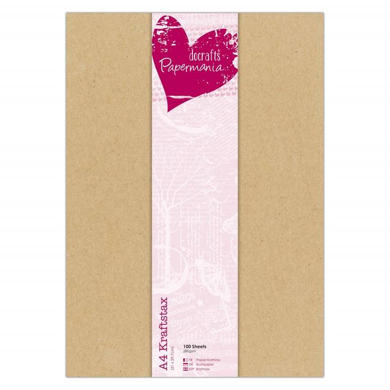 Naturfärgad cardstock 280gsm - A4 - 100st ark