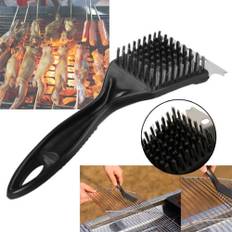 Grillbørste med skraber - Til rengøring af rist på grillen - Sort