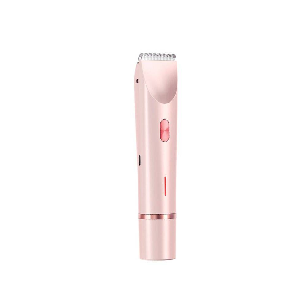 2X Bikini Trimmer for Women Electric Shaver 2-in-1 Body and Facial Hair Removal Double for Pubic Face Underarm Legs