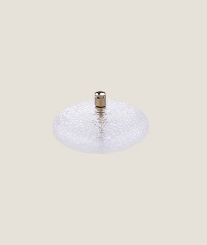 Oljelampa Rund Hamrat glas Brass 14cm