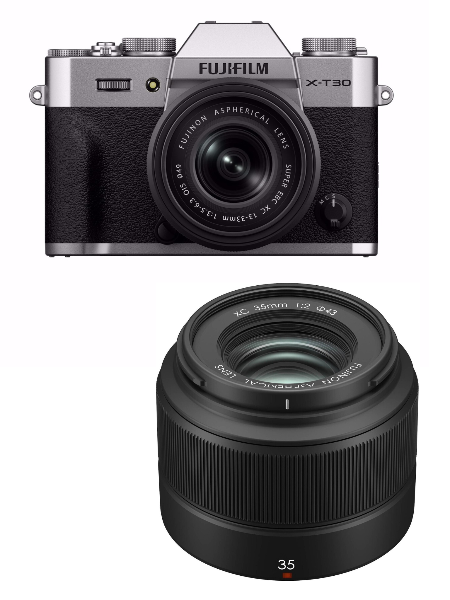 Fujifilm - X-T30 III & XC 35mm F2.0 - 26MP Kamerapakke med 6.2K Video - Bundle