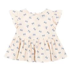 Konges Sløjd Top - Musselin - Coco - Bow Bleu - Konges Sløjd - 1 år (80) - T-Shirt