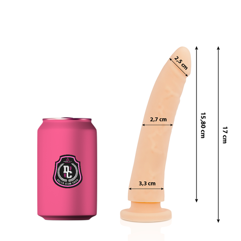 Delta Club Dildo i Medicinsk Silikon 17 cm
