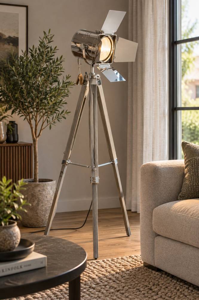 Industri look Gulvlampe 3 ben - Tripod.