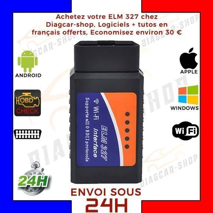 Valise Interface ELM327 OBD2 WIFI Voiture Scanner OBD OBD2 Diagnostic MULTIMARQUES-DIAG Auto bes28511