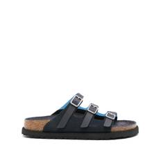 Birkenstock - Florida tofflor - dam - polyetylenvinylacetat (peva)/polyuretan/läder - 40 Narrow - Blå