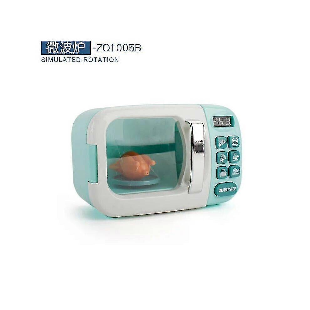 (E) New Kids Pretend Play Toys Simulation Electric Kitchen Set Microwave Oven Toys Educational Gift Girls Toys Kitchen Accessories