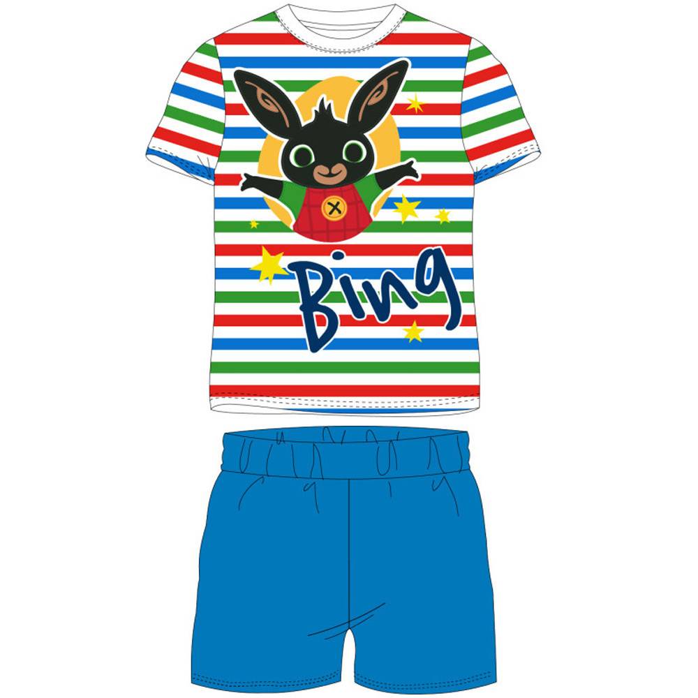 Bing randiga korta barnpyjamas 116 cm