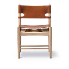 Fredericia Furniture - The Spanish Dining Chair Såpad ek / Cognac läder - Matstolar - Børge Mogensen - Brun - Läder/Trä