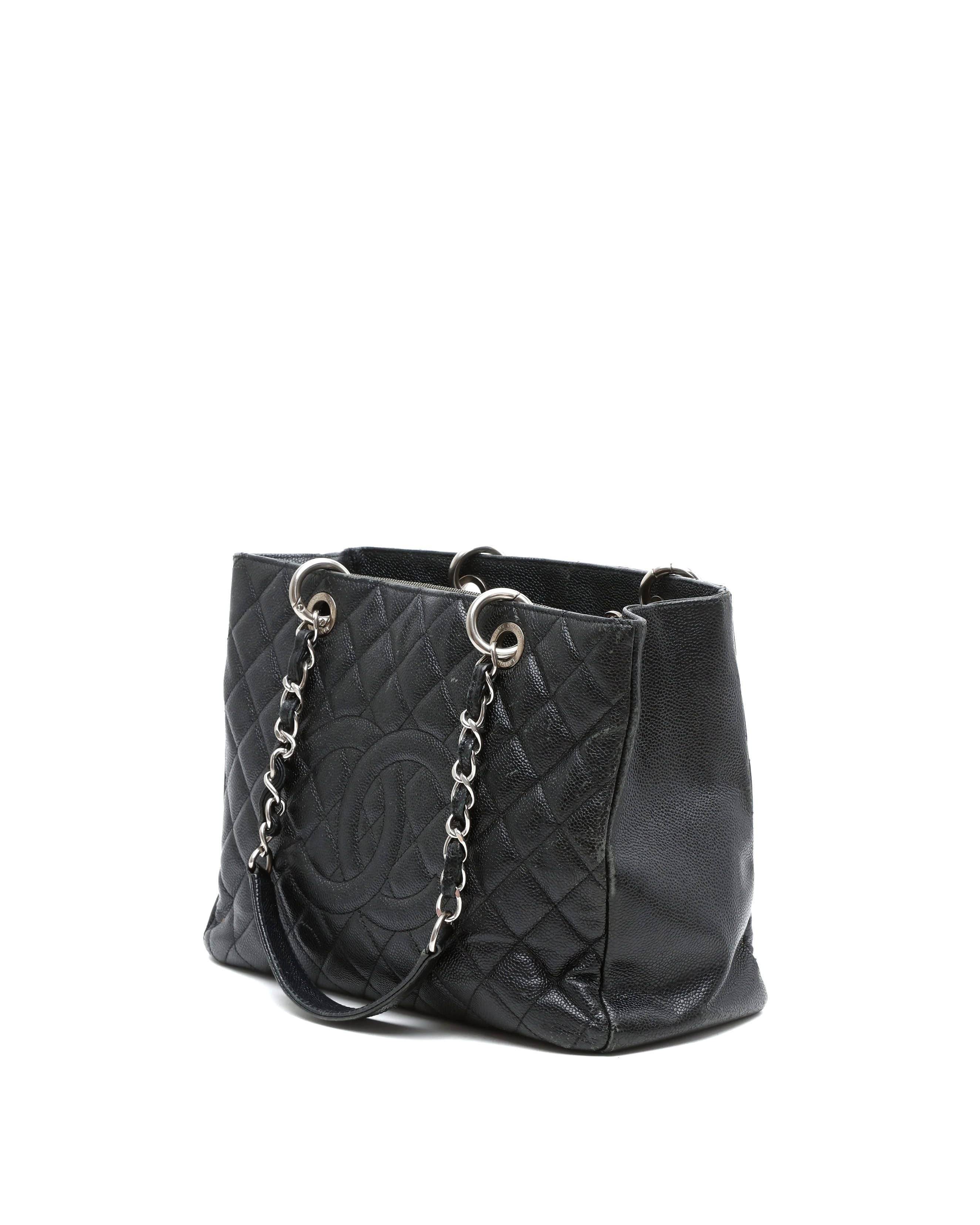 Chanel Caviar GST Grand Shopping Tote Bag - Black - One Size