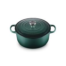 Le Creuset Signature rund gryta i emaljerat gjutjärn med lock, 28 cm, 6,7 liter, Artichaut, 21177287954430