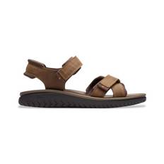 Clarkstil mænd. 26182009 Wesley Shore brune sandaler i læder (49.5), Fast, Velcro, Casual