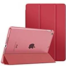 MoKo for iPad 10.2 Case for iPad 9th Generation 2021/ iPad 8th Generation 2020/ iPad 7th Generation 2019, Slim Stand Hard Back Shell Smart Cover Case for iPad 10.2 inch, Auto Wake/Sleep, Red