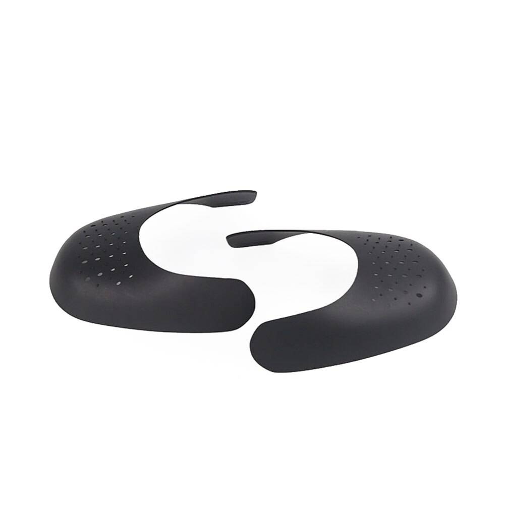 1 par lätt tvättbar skosträckare sneaker shield expander tåhätta stöd böjning spricka anti skrynkelskydd shaper - Svart s