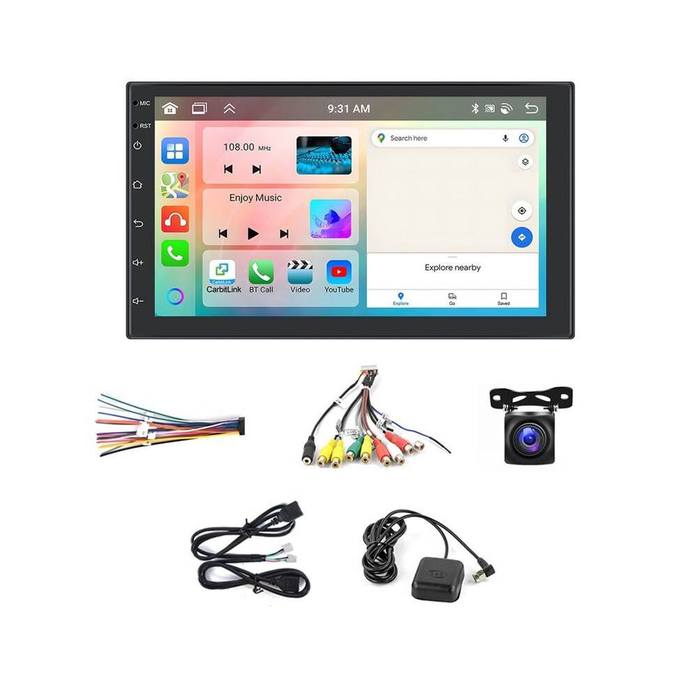 4G+64G 7In Android 13 2Din Car Stereo Wireless Carplay Android Auto Car Radio, Navigation Wifi FM Split Screen