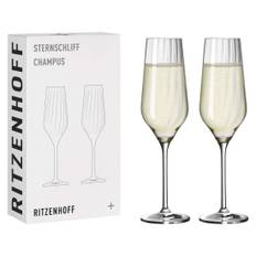 Sternschliff Champagneglas 2-p