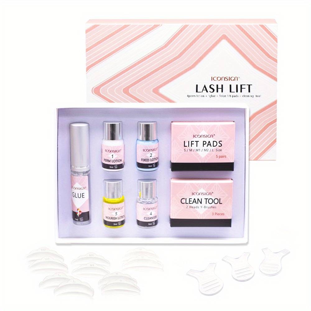 TEMU Professional Lash Lift Set - Keratin Styling Curling Eyelashes Makeup Tool Kit For , Fuller Lashes