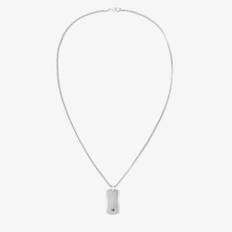 Tommy Hilfiger Mens Jameson Silver Dog Tag Necklace 2790627