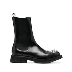 Alexander McQueen - Chelsea-boots med nitar - herr - gummi/kalvskinn/kalvskinn - 41 - Svart