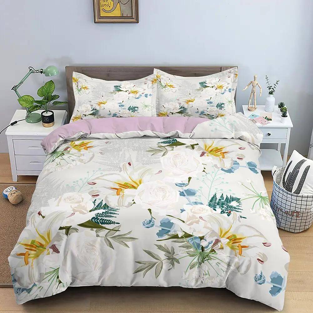 Påslakan med blombuketter, 173 x 218 cm