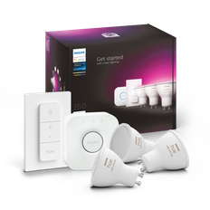 Philips Hue White and Color Ambience 4,3W / GU10 / Startpaket inkl. 3st ljuskällor + brygga + dimmer