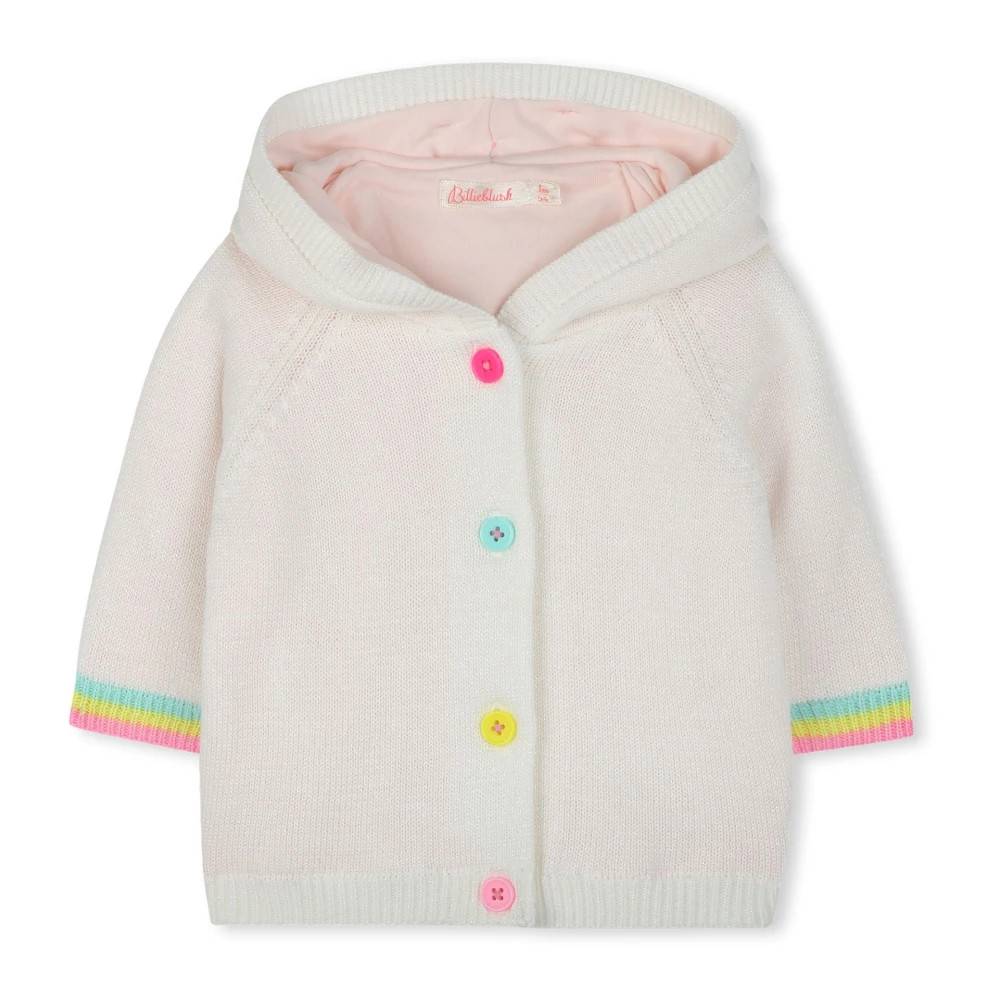 Billieblush Light Knit Jacket - Kids - Dame - Hvid - 80 CM - Bomuld