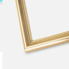 Ramme Gala Guld 18x24 cm - Passepartout Hvid 13x18 cm