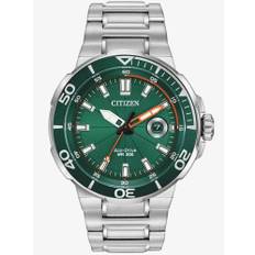 Citizen Mens Endeavour Eco-Drive Green Dial Stainless Steel Bracelet  Watch AW1428-53X