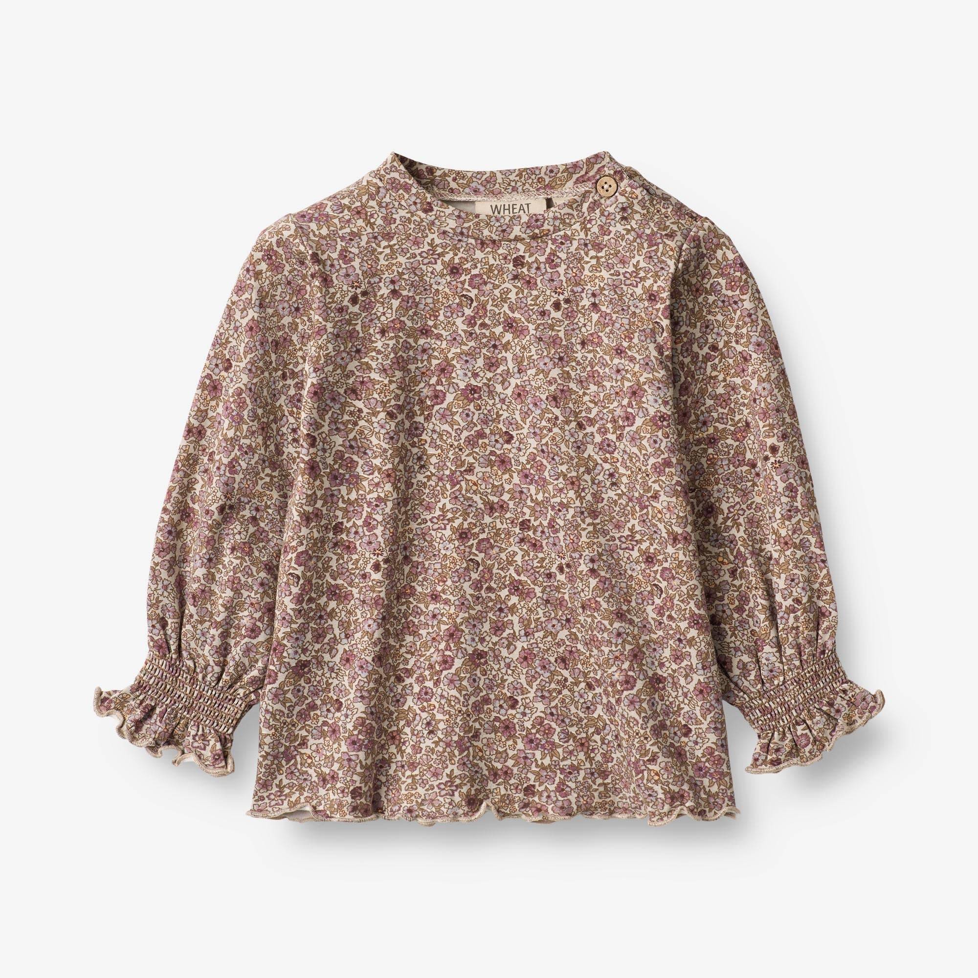 WHEAT® - T-Shirt Norma | Baby - grey rose flowers - Str 92.