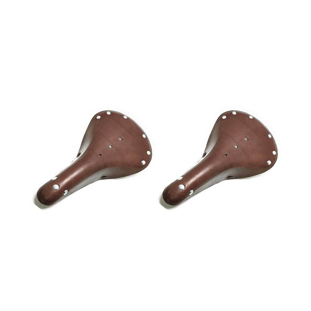 2X Retro Vintage Bicycle Saddle Cushion Bike 3 Spring Shock Cycling Bike Cycling Replacement,Chocolate