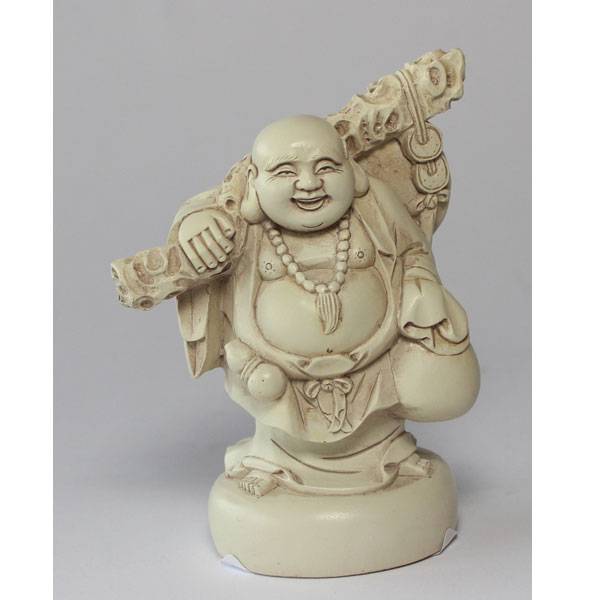 Happy Buddha Figur - 9,5 cm - lille