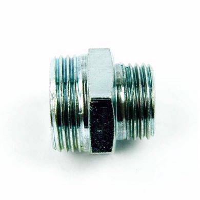 Brystnippel i metal med reduktion - 3/4" x 1/2" - udvendig gevind.