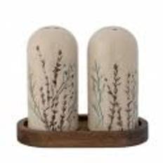 Bloomingville - Bea 82058377 set med salt- och pepparkar av naturligt stengods