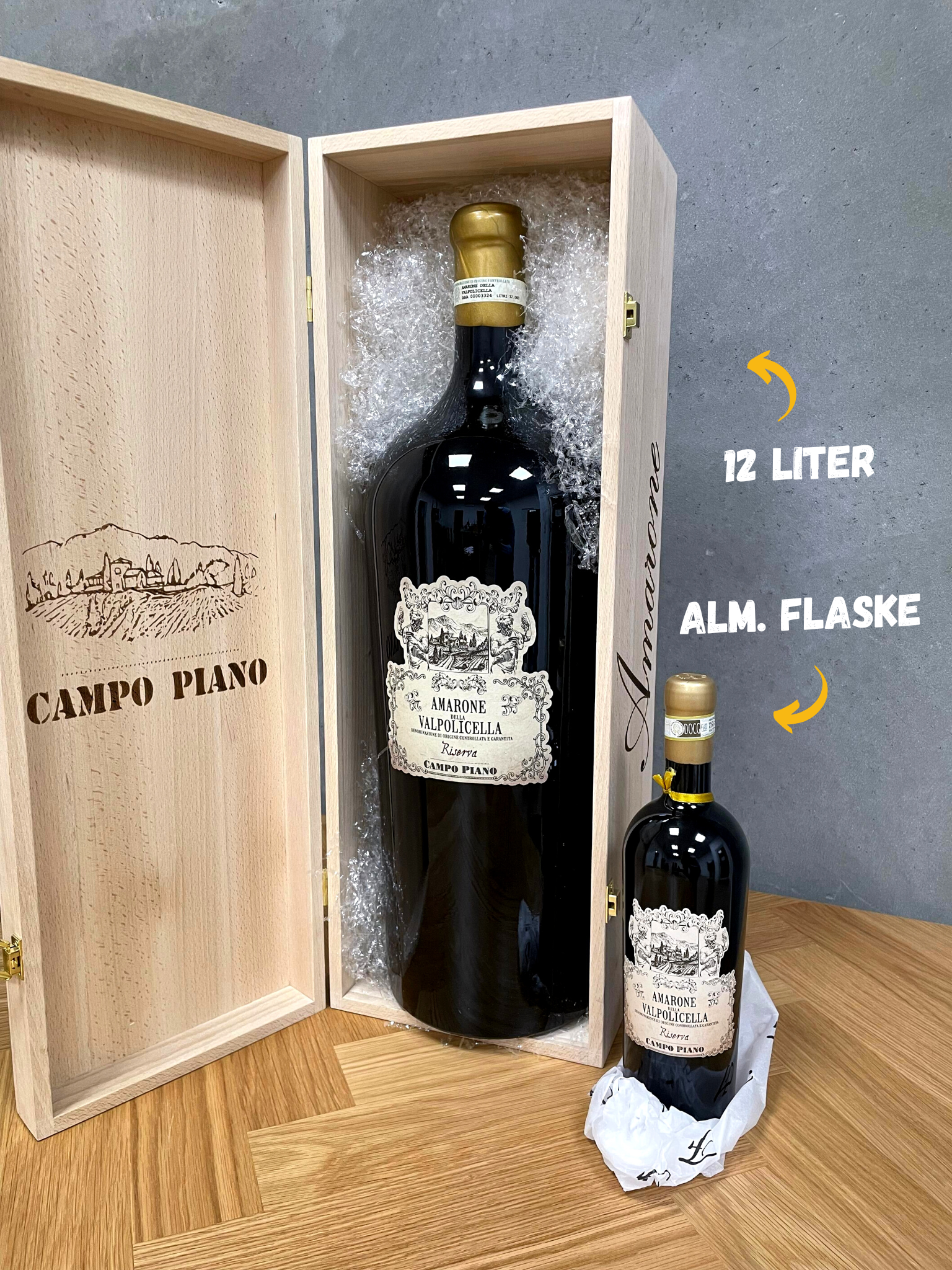 12 LITER Amarone della Valpolicella Riserva 17% Campo Piano | 1200 CL.