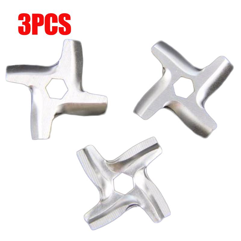Stainless Steel Meat Grinder Parts Replacement For Moulinex HV2 HV3 HV4 HV6 HV8 ME6121 Set Of 3 Blades Durable/Construction